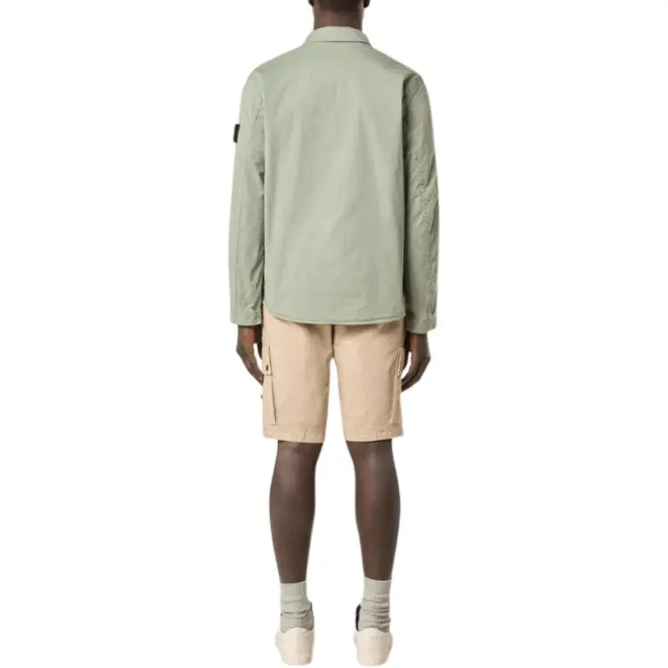 STONE ISLAND Compass Patch Long Sleeved Overshirt-2