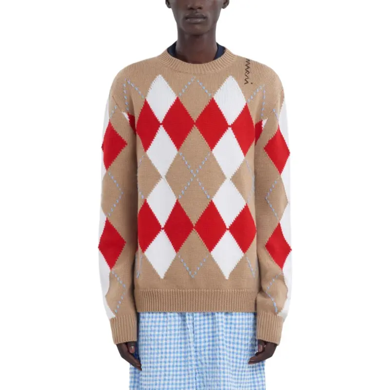 MARNI Argyle Intarsia knit Jumper-3