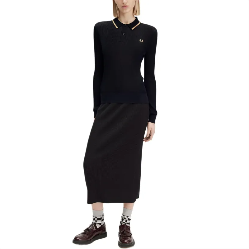 FRED PERRY FW24 Shirt Women's Black-3