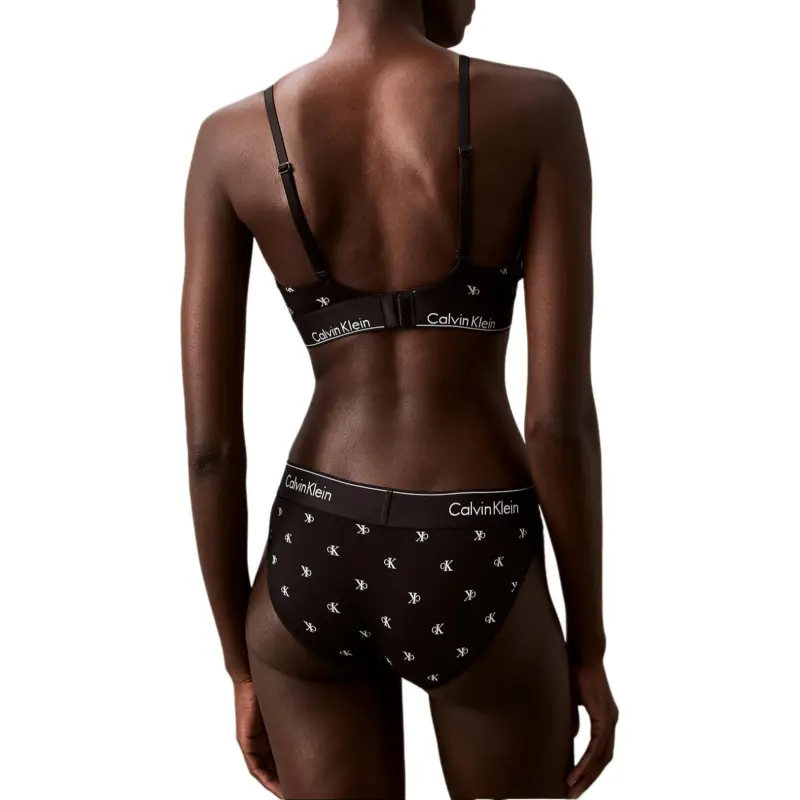 CALVIN KLEIN Bra Europe Version Women's Black Diamond Logo Print-2