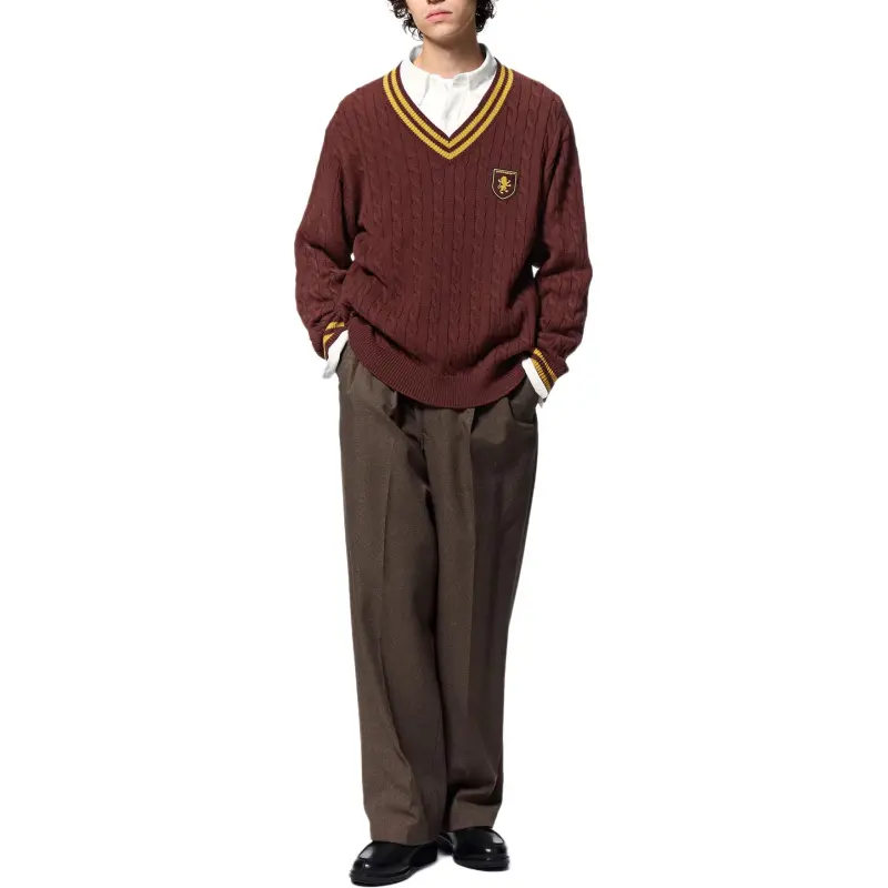GU Harry Potter Collaboration Sweaters Men BurGUndy-1