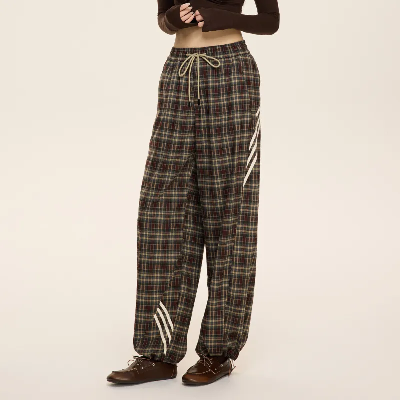 LIUREGALI Casual Pants Unisex Brown-5