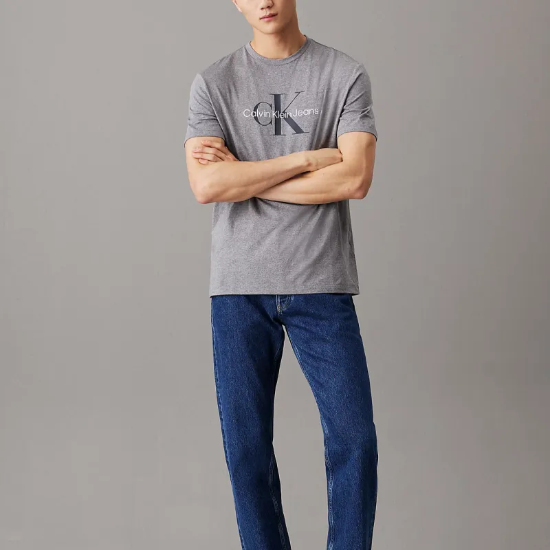 CALVIN KLEIN T Shirt Europe Version Men's Medium Gray Mixed Color-1