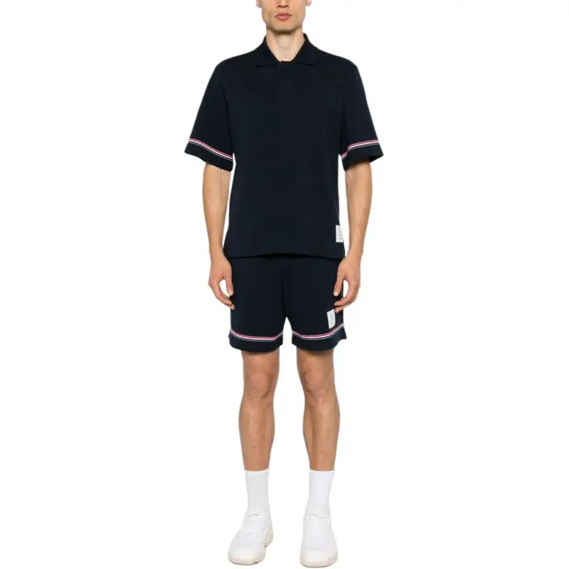 THOM BROWNE Mid Rise Drawstring Track Shorts-2