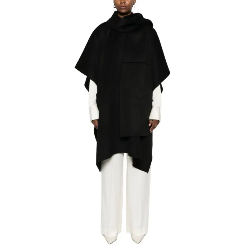TOTEME Scarf Detailed Short Sleeved Cape-1
