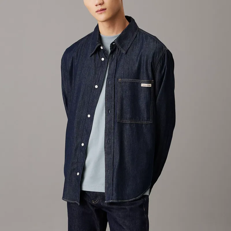 CALVIN KLEIN Shirt Europe Version Men's Dark Blue-2