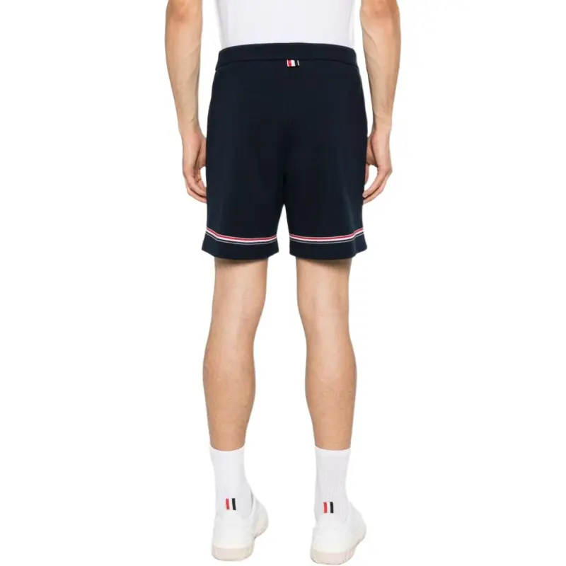 THOM BROWNE Mid Rise Drawstring Track Shorts-1