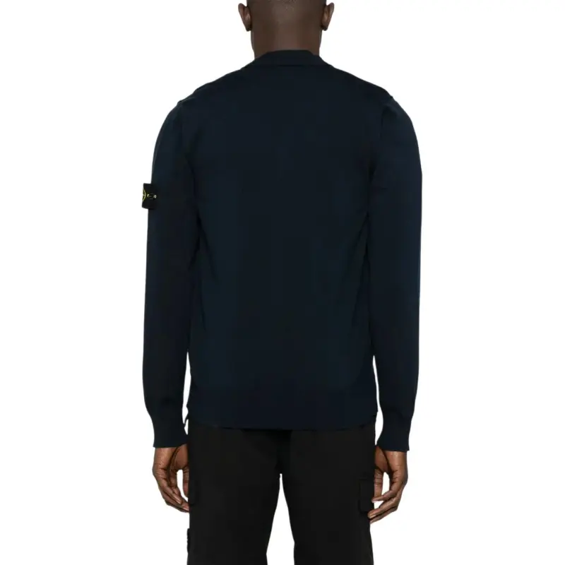 STONE ISLAND Compass Patch V Neck Cardigan-2
