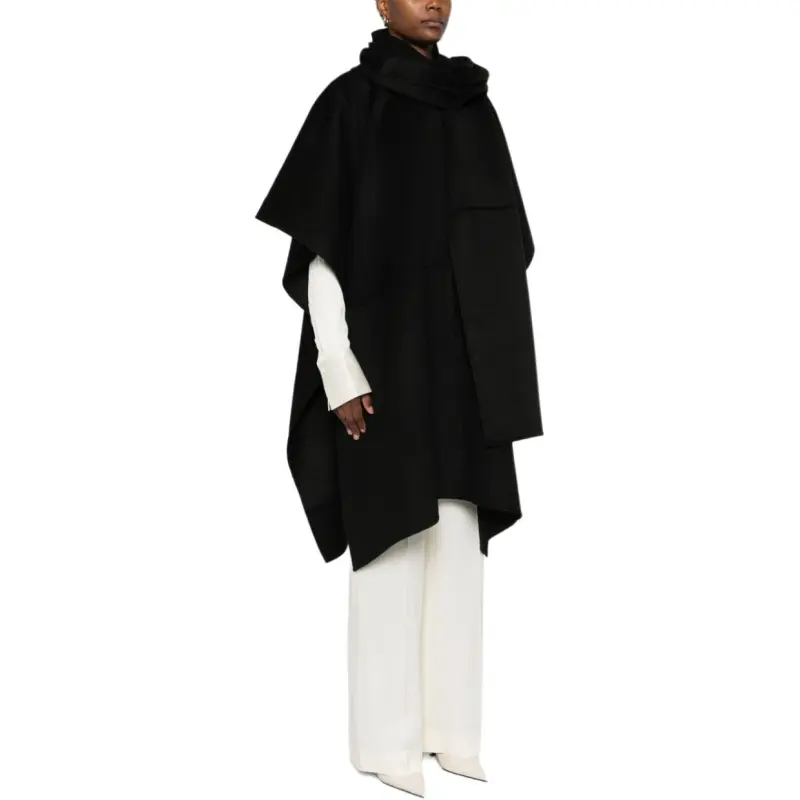 TOTEME Scarf Detailed Short Sleeved Cape-3