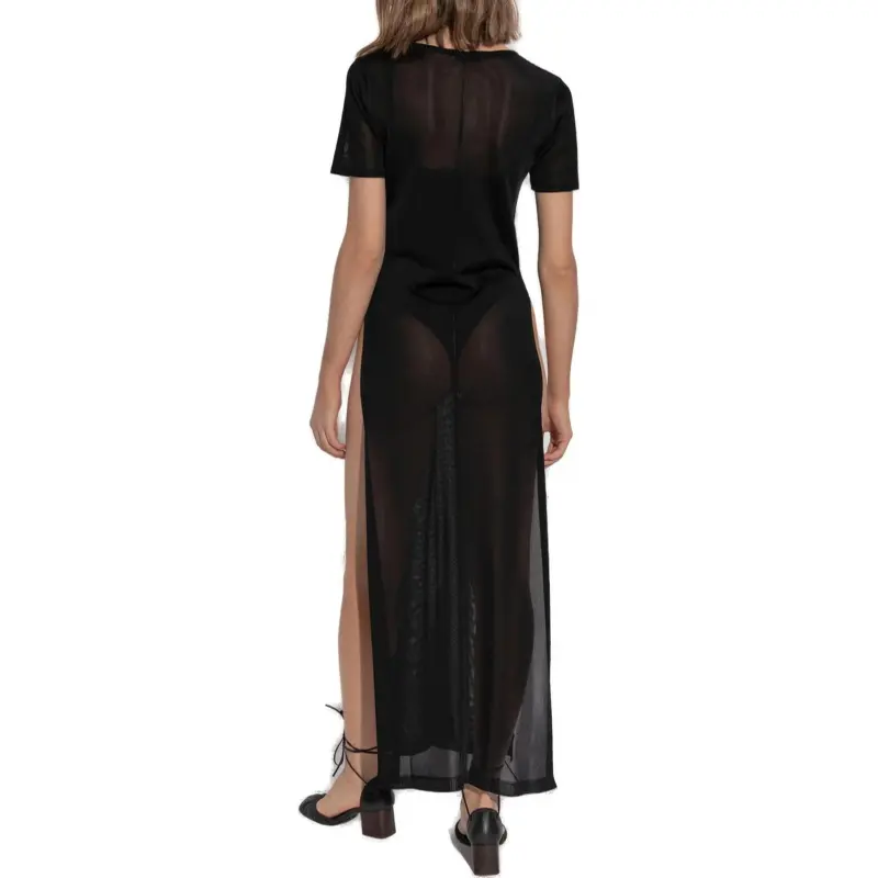 Lemaire Column Dress With Slits 'Black'-1