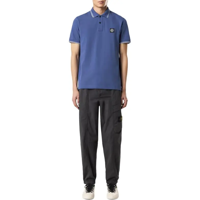 STONE ISLAND Piqué Polo Shirt-1