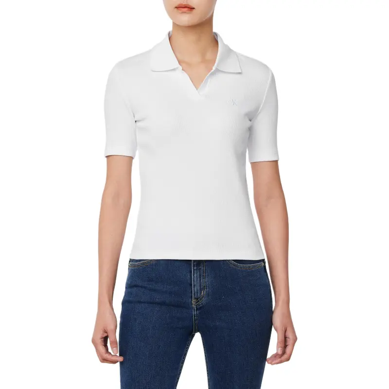 CALVIN KLEIN Polo Shirt Women's White-4