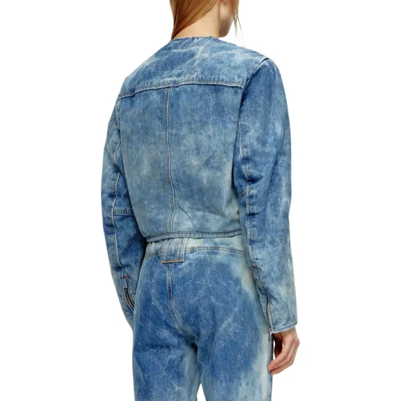 DIESEL De-Calur-Fse Logo Plaque Denim Jacket-3