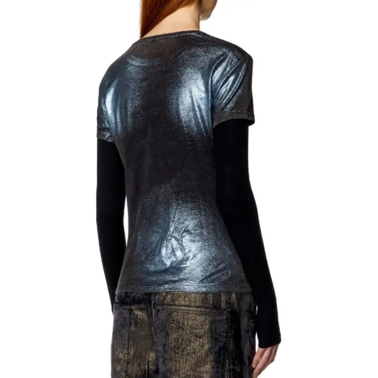 DIESEL T Miwa Layered Faded Metallic Top-1