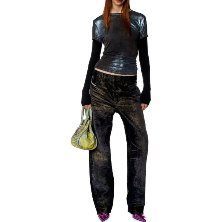 DIESEL T Miwa Layered Faded Metallic Top-2