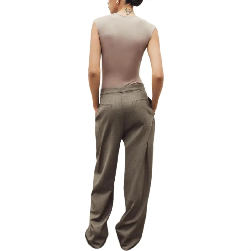 ZARA ZW Series Casual Pants Women's Light Brown-3