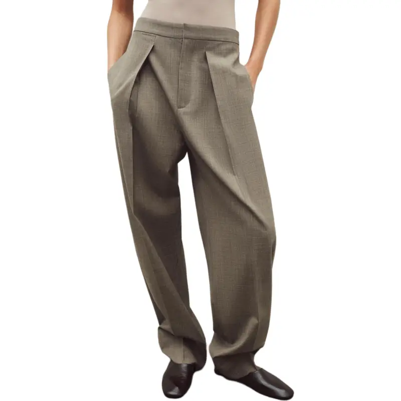 ZARA ZW Series Casual Pants Women's Light Brown-2