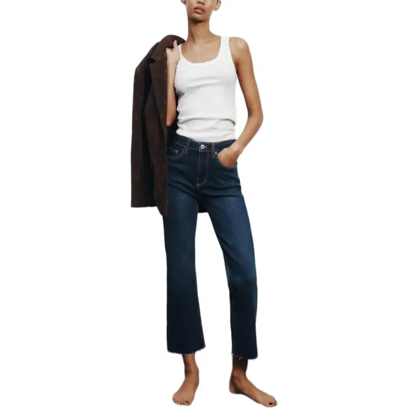 ZARA Trf Jeans Women's Dark Blue-3