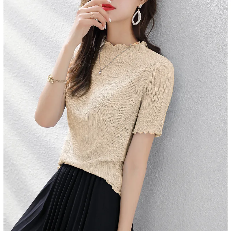 Mo Han Yi Mei T Shirt Women's Champagne-1