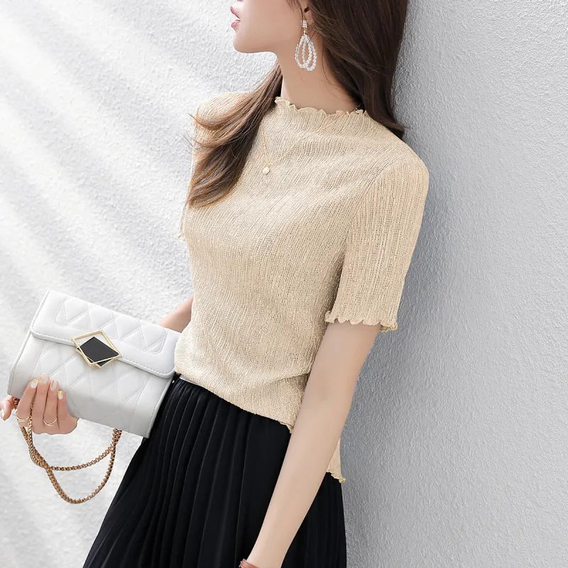 Mo Han Yi Mei T Shirt Women's Champagne-2