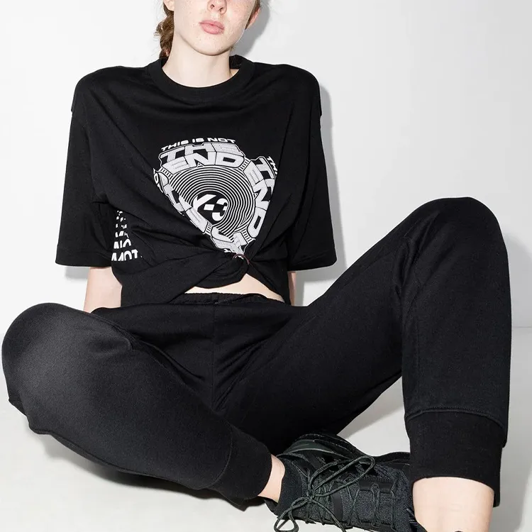 Y 3 T Shirts Women's Black-4