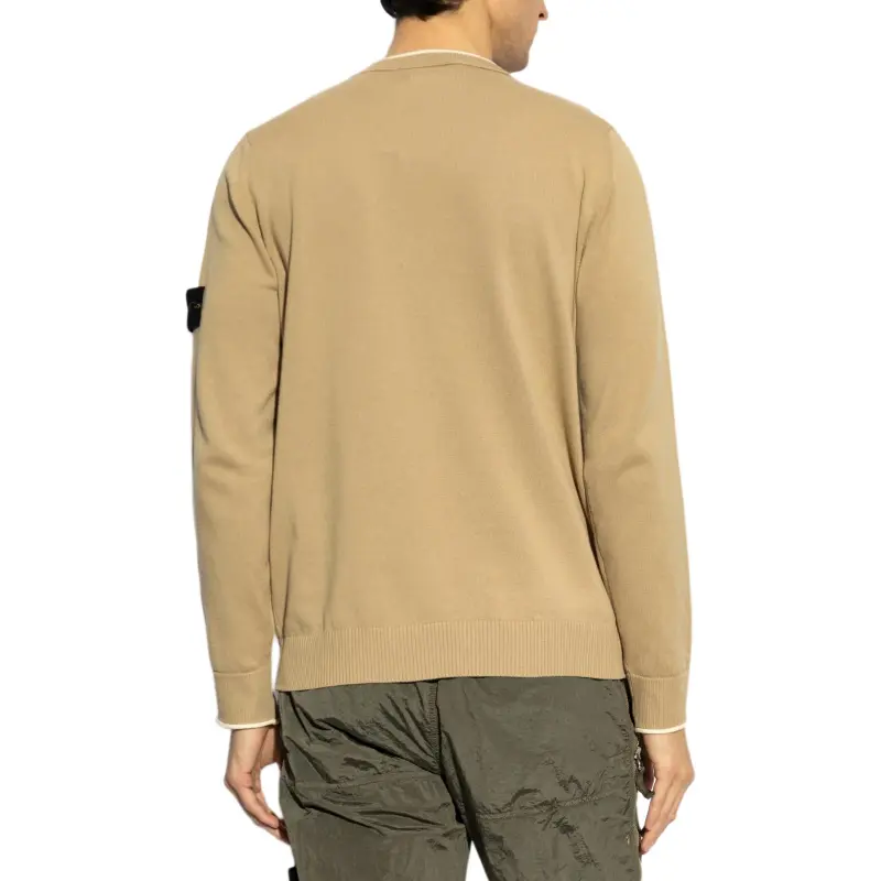 STONE ISLAND Logo Patch Knitted Jumper-2