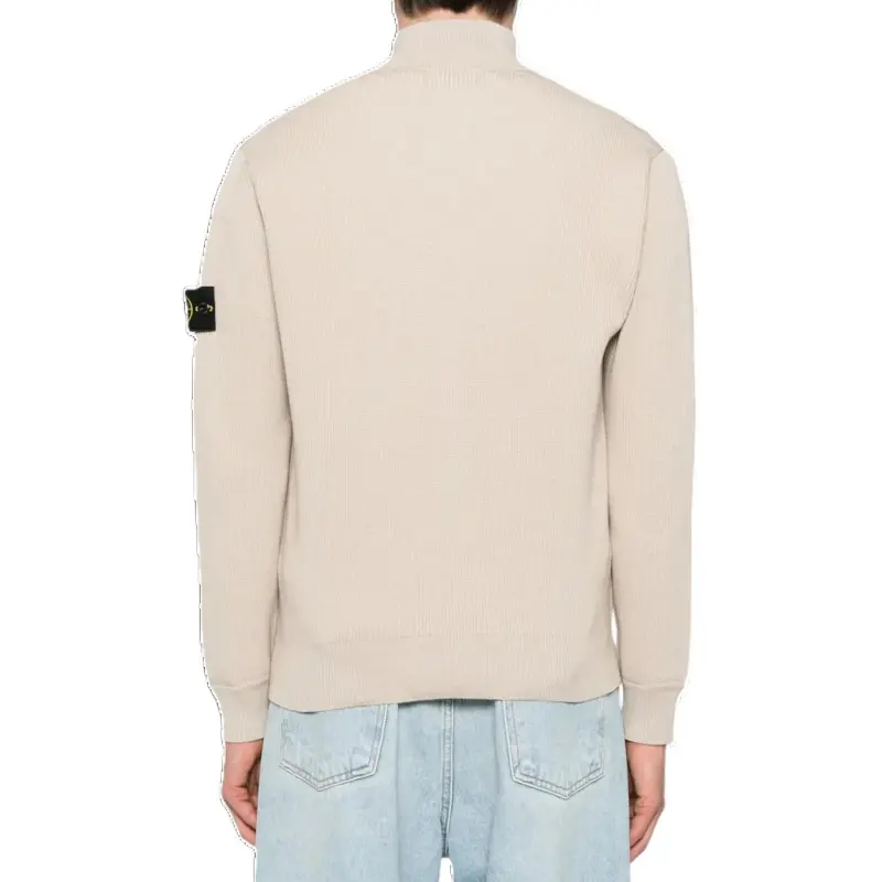 STONE ISLAND Logo Patch Zip Up Cardigan-2