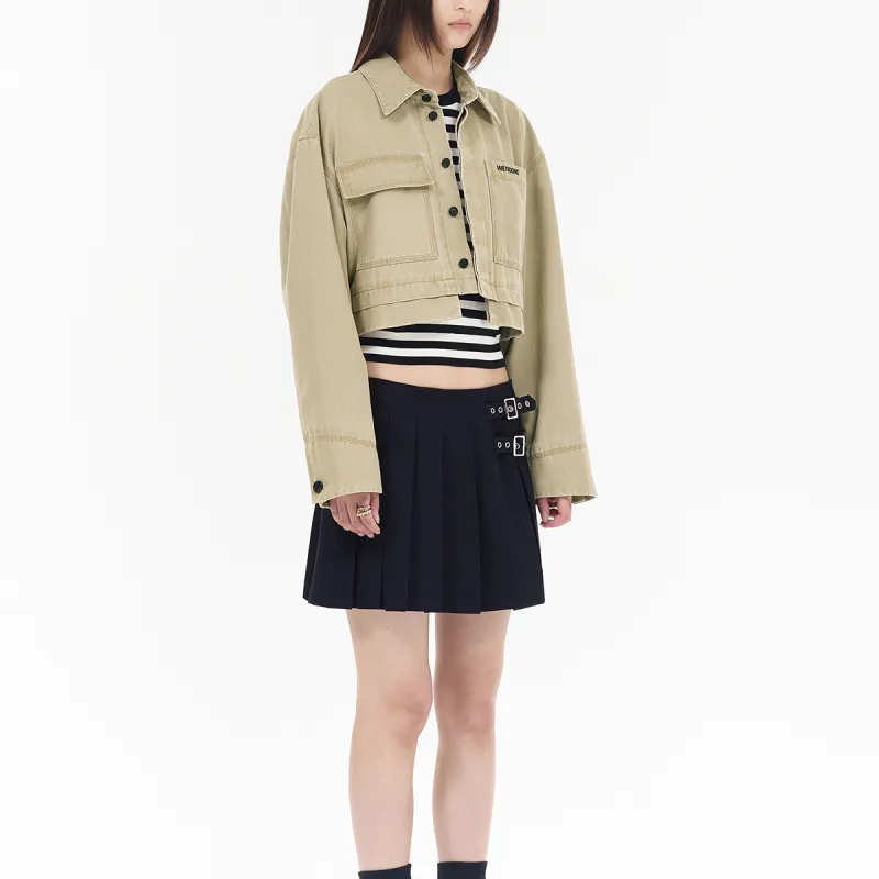 WE11DONE Pleated Midi Skirt-4