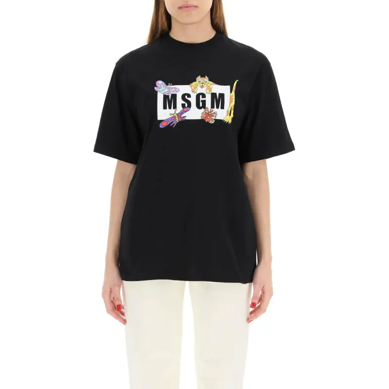 MSGM T Shirts Women's Black-1