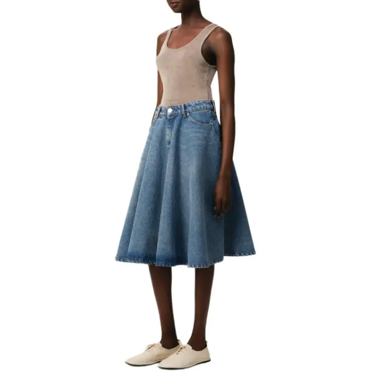 AMIPARIS Paris Godets Detailed Midi Skirt-3