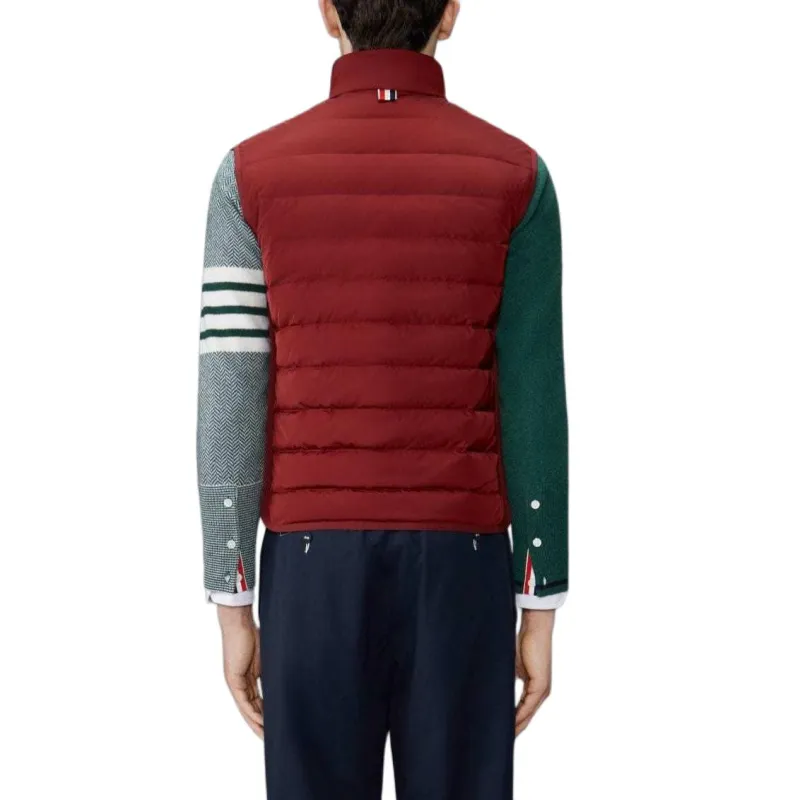 THOM BROWNE Funnel neck Down Gilet-1