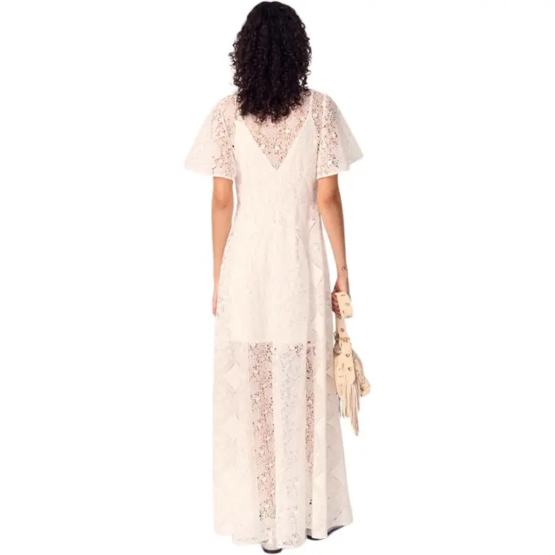 Maje Floral lace Maxi Dress-1