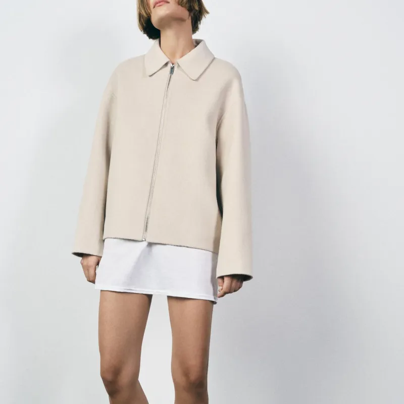 ZARA ZW Series Jackets & Coats Women's Cream-2