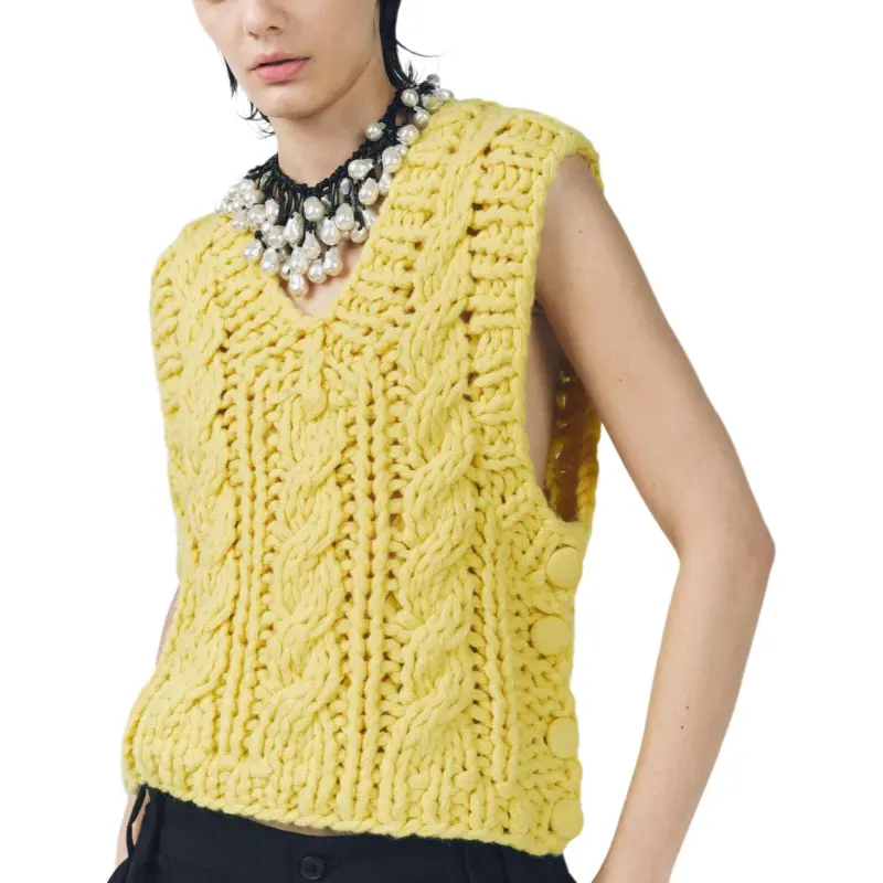 ZARA Tank Tops Women's Yellow-3