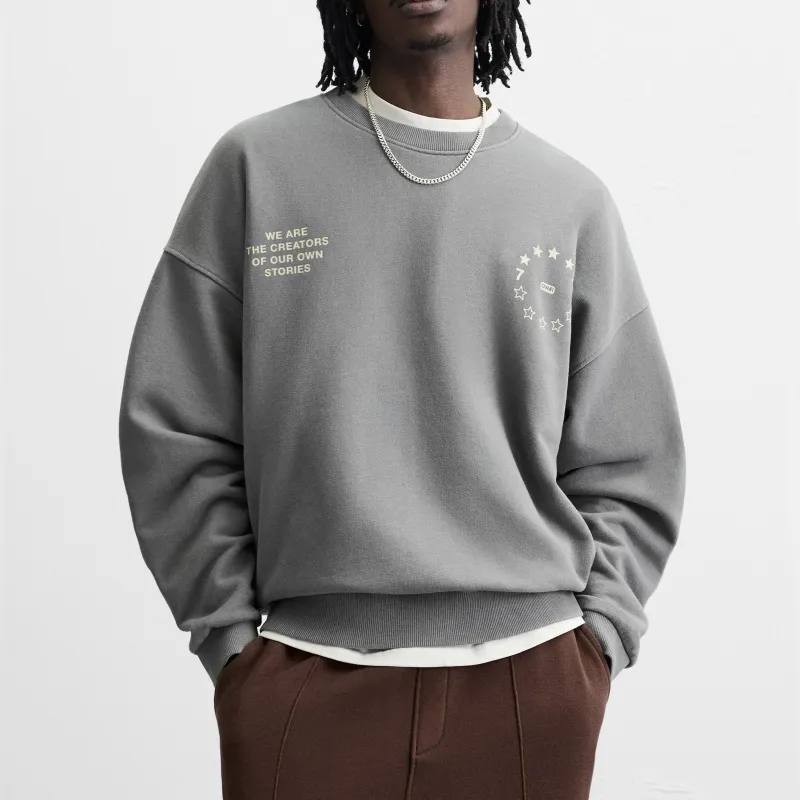 ZARA Sweatshirts Men Gray-5