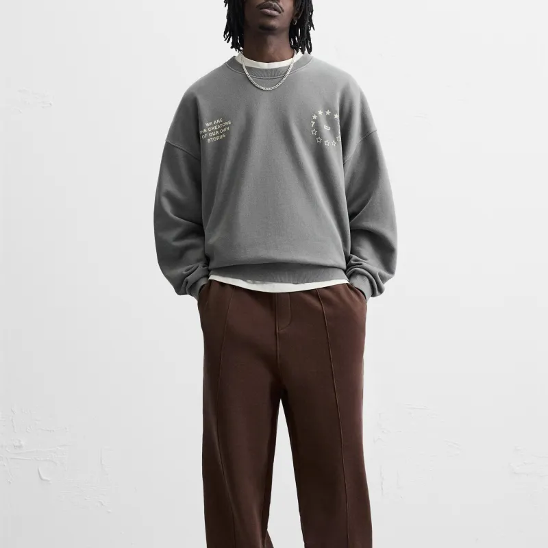 ZARA Sweatshirts Men Gray-4
