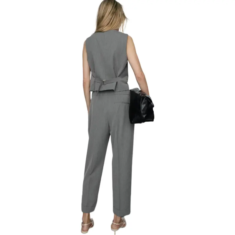ZARA Vests Women's Gray-3