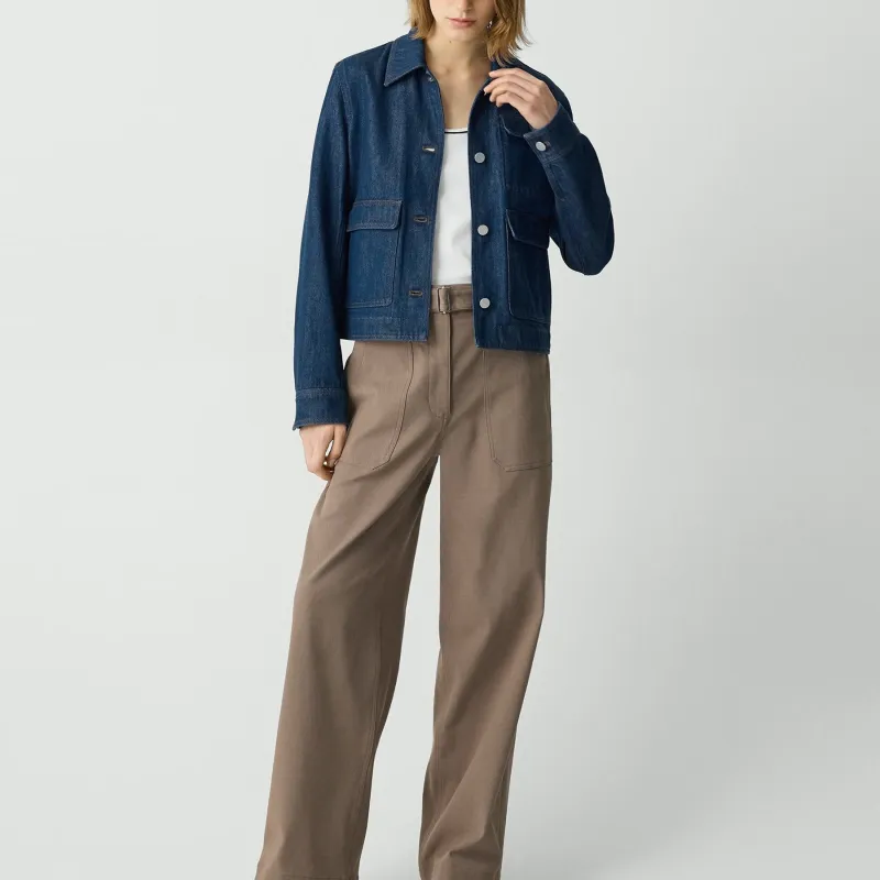 THEORY Buttoned Denim Jacket-1