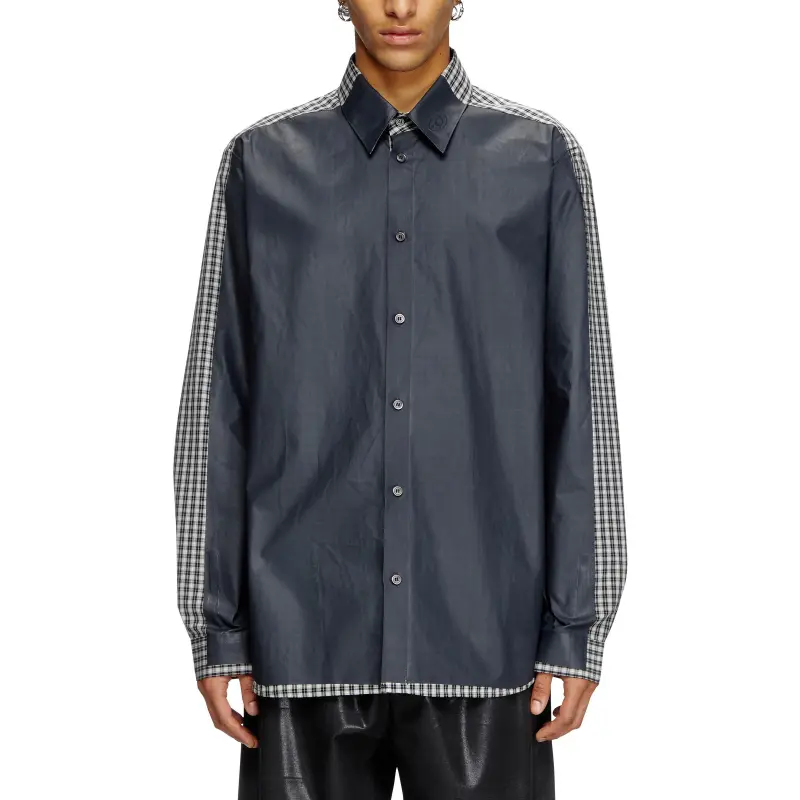 DIESEL S Bolt Checked Long Sleeved Shirt-1