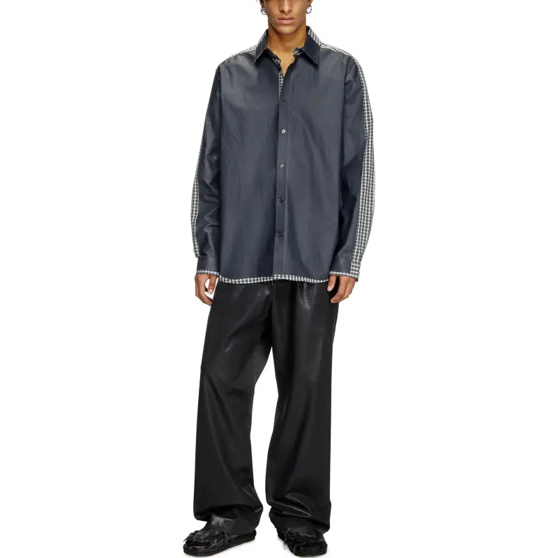 DIESEL S Bolt Checked Long Sleeved Shirt-3
