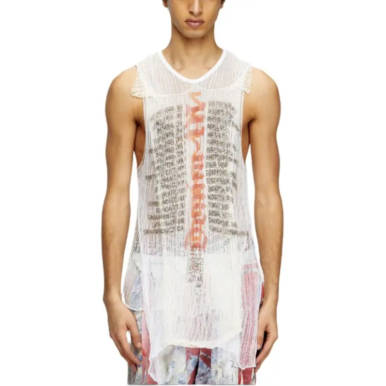 DIESEL K Abante B Distressed Knitted Tank Top-1