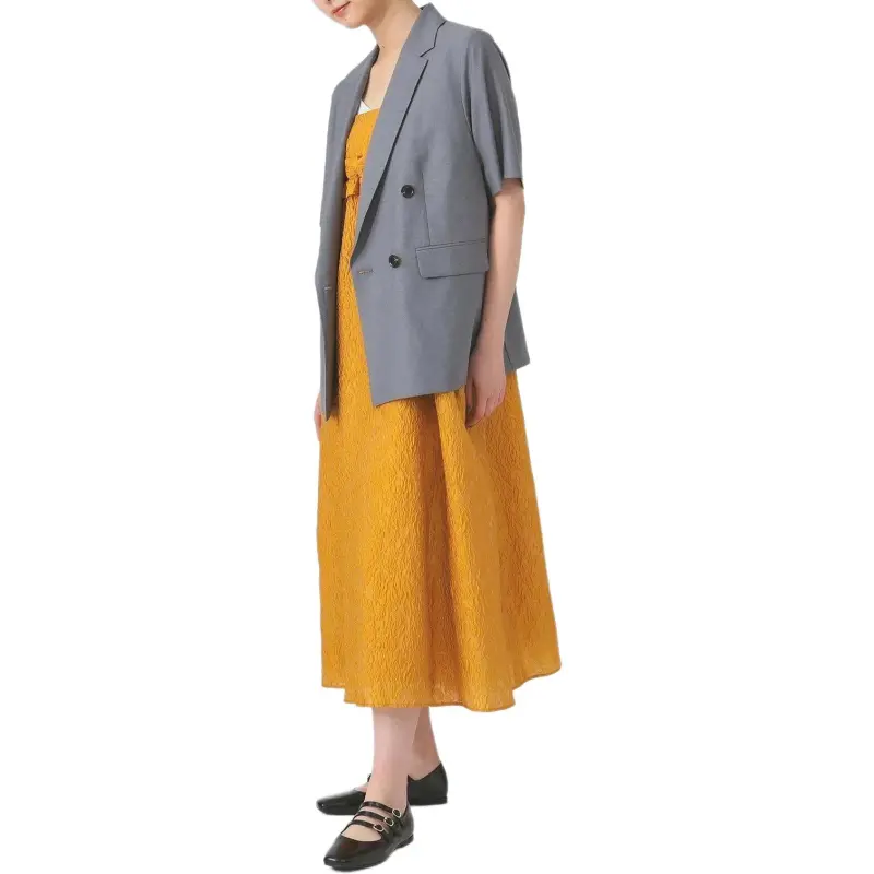 Beams Slip Dress Women's Yellow-4