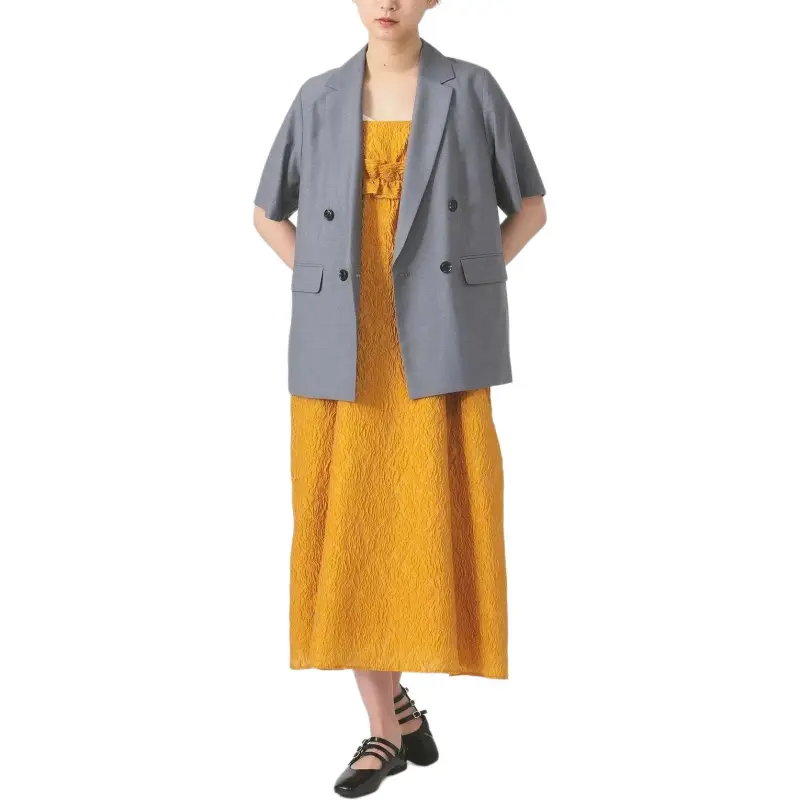 Beams Slip Dress Women's Yellow-2