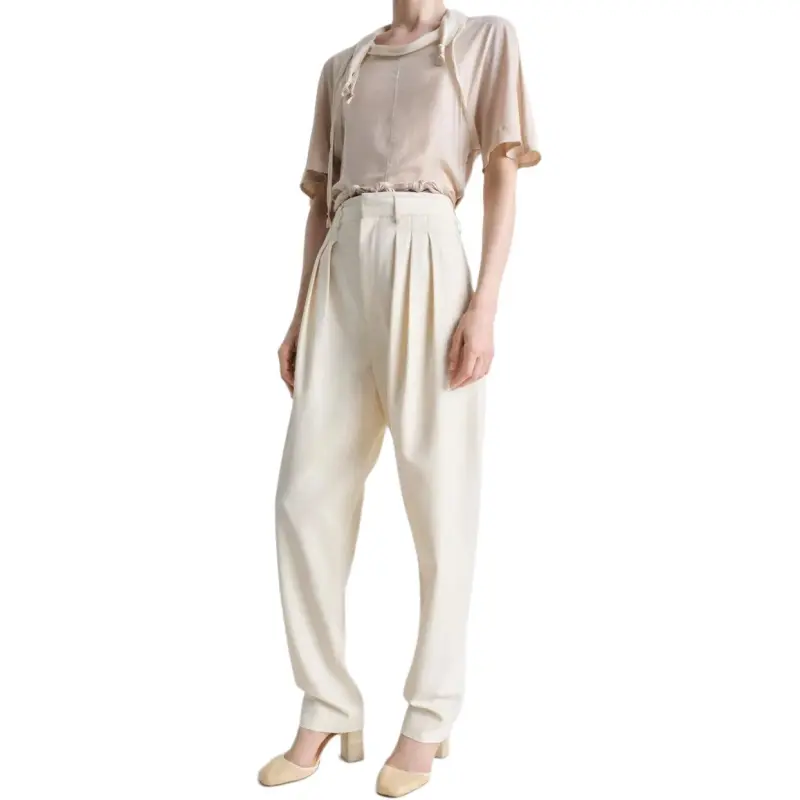 Lemaire Pleated Wide Leg Pants-3