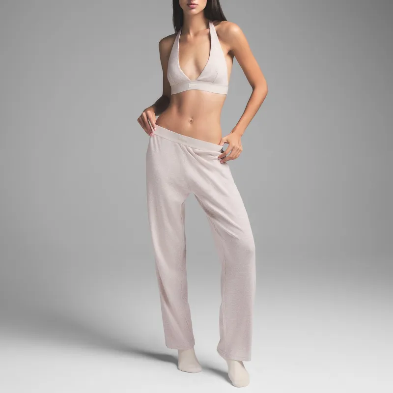 SKIMS Fake Day Collection FW24 COTTON RIB PANT Casual Pants Women's Heather Oatmeal/Stone Elegance Oatmeal-2