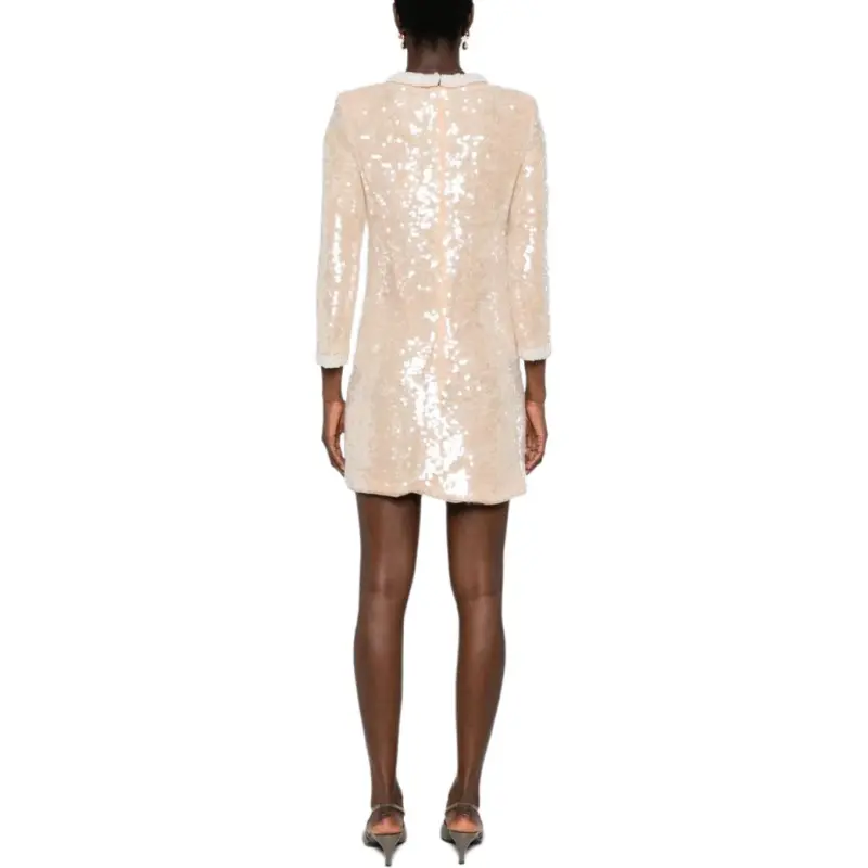 Self portrait Sequin Pearl trim Mini Dress-3