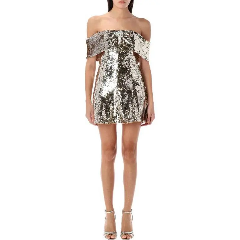 Self portrait Sequin Off shoulder Mini Dress-1