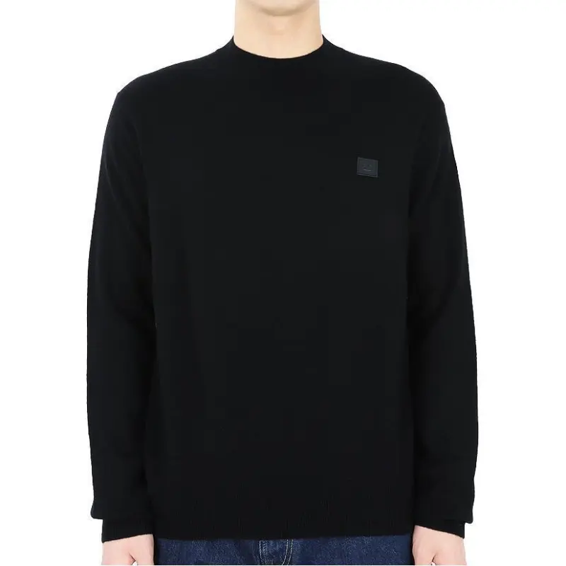 Acne Studios Face Logo Patch Crewneck Jumper-6