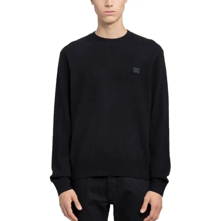 Acne Studios Face Logo Patch Crewneck Jumper-3