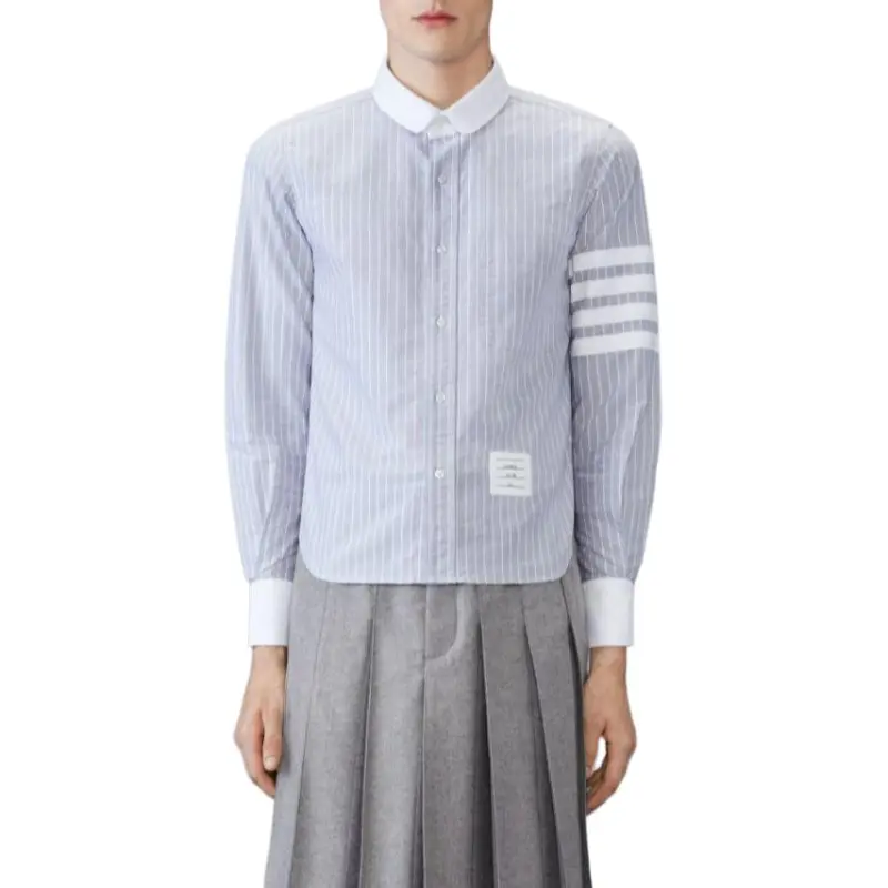 THOM BROWNE Oxford 4 Bar Shadow Pinstripe Shirt-2